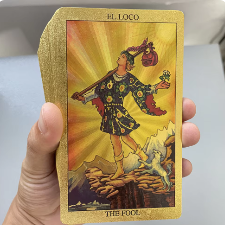 MAZO DE CARTAS TAROT LÁMINA DE ORO 🃏🧙 ¡78 cartas!