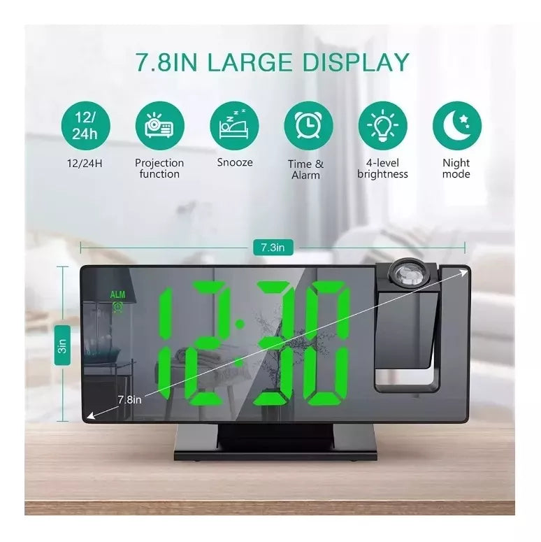 ⏰Reloj Despertador con Proyector🛌Proyecta la hora y duerme con tranquilidad