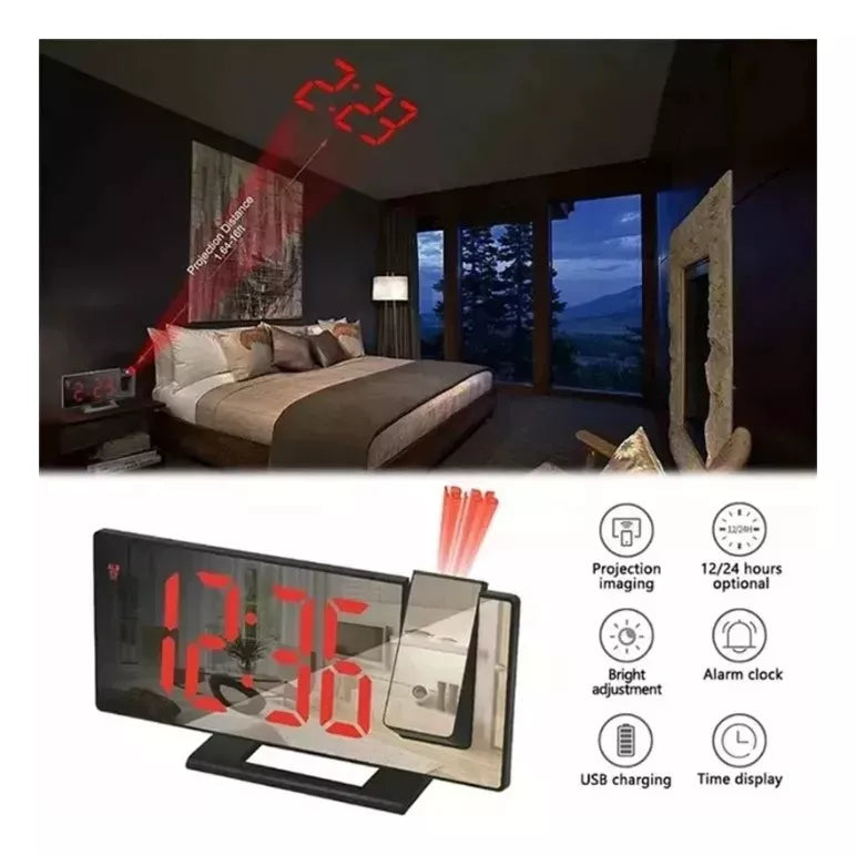 ⏰Reloj Despertador con Proyector🛌Proyecta la hora y duerme con tranquilidad