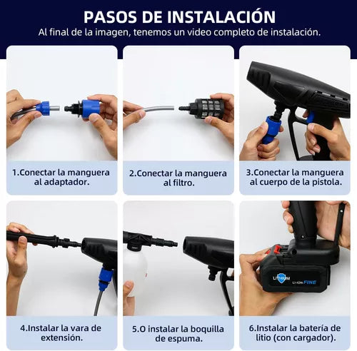 HIDROLAVADORA TURBO 🤩🚿 ¡6 boquiilas en 1!