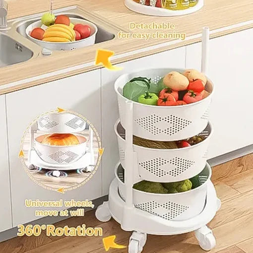 ESTANTE GIRATORIO 3 PUESTOS + CANASTA DE ROPA GRATIS 🤩😱