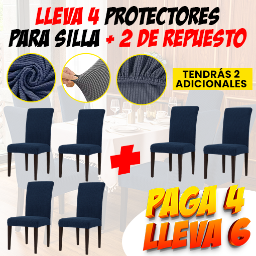 PROTECTORES PARA SILLAS 😍🤩 ¡Paga 4 y lleva 6!