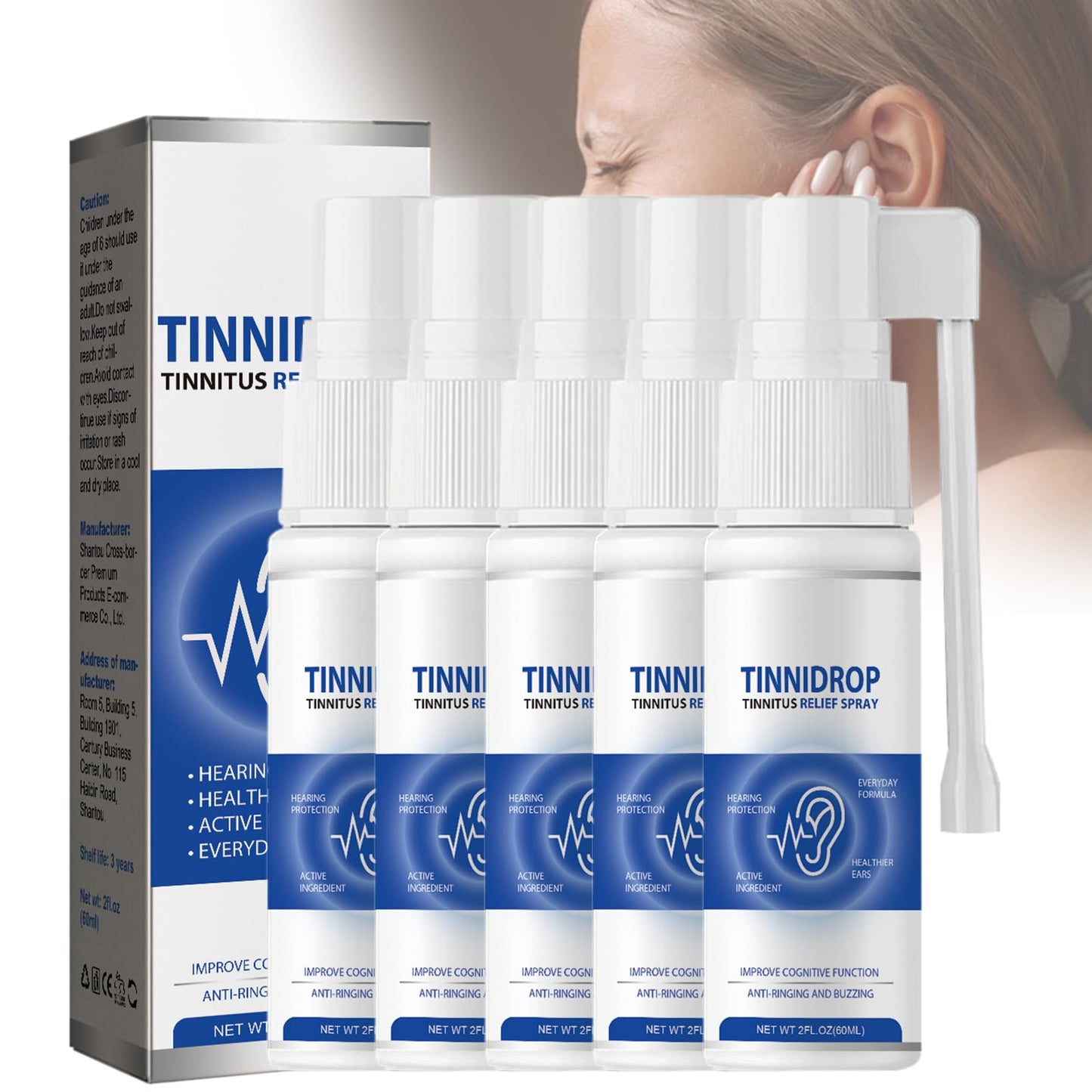 🧏♂️🧴Tinnidrop spray limpiador de oído- Esos Dolores y Zumbidos no Son para nada “NORMALES”