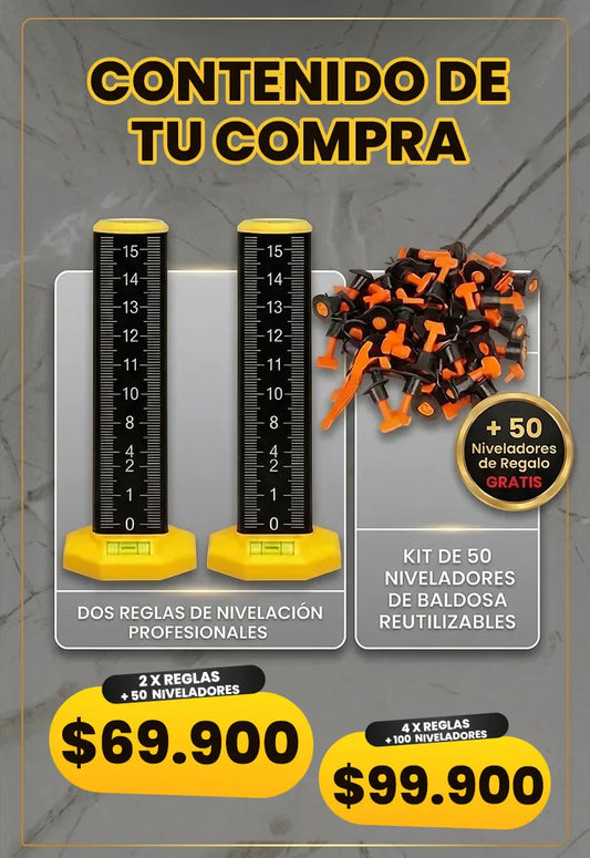 Regla para nivelación de baldosas
