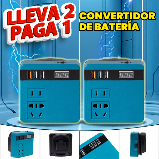 2X1 CONVERTIDOR DE BATERÍA 🤩⚡ ¡Convierte y potencia la energía de tus dispositivos!