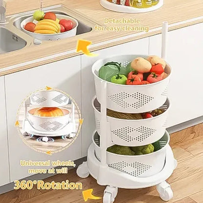 ESTANTE GIRATORIO 3 PUESTOS + CANASTA DE ROPA GRATIS 🤩😱