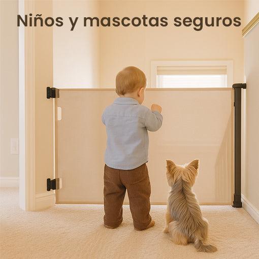 PUERTA RETRÁCTIL PARA NIÑOS 🤩👶🐶 ¡Garantiza la seguridad de tus pequeños y mascotas!