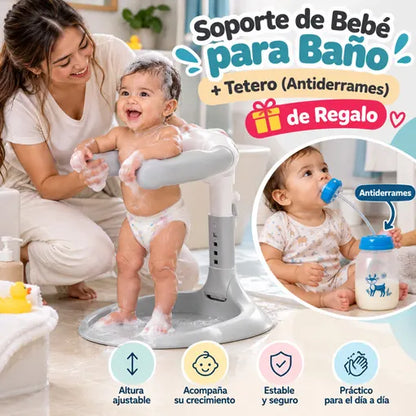 Soporte de Bebé para Baño + Tetero de Regalo 🚿🍼🚼👶