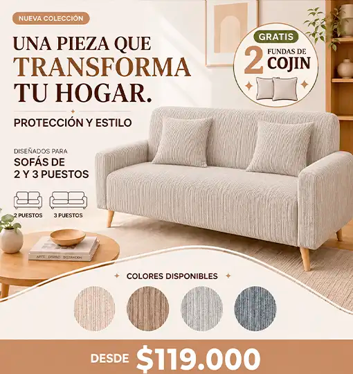 Protectores de sofá Terra Collection + 2 Fundas de Cojines GRATIS 🛋️